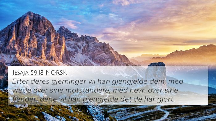Jesaja 59:18 NORSK Bible Verse Image
