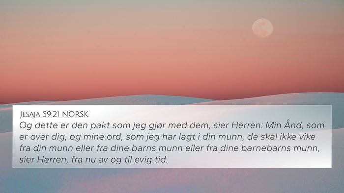 Jesaja 59:21 NORSK Bible Verse Image