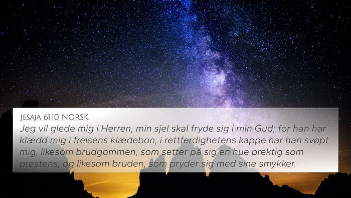 Jesaja 61:10 NORSK Bible Verse Image