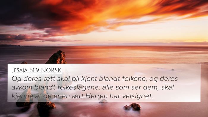Jesaja 61:9 NORSK Bible Verse Image