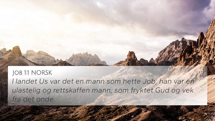 Job 1:1 NORSK 4K Wallpaper - I landet Us var det en mann som hette Job; han - 4K Wallpaper Bible Verse