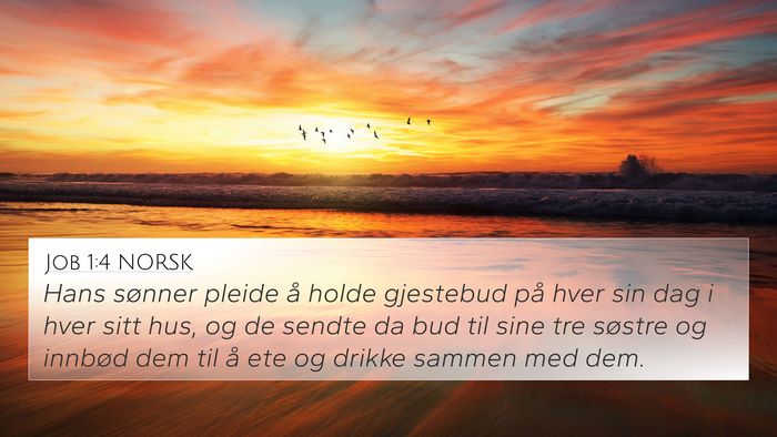 Job 1:4 NORSK Bible Verse Image