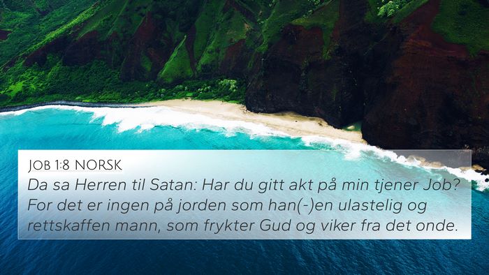 Job 1:8 NORSK Bible Verse Image