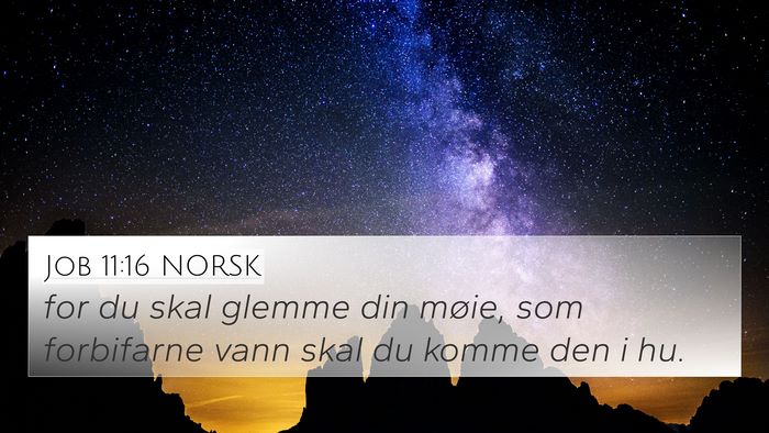 Job 11:16 NORSK 4K Wallpaper - for du skal glemme din møie, som forbifarne vann - 4K Wallpaper Bible Verse