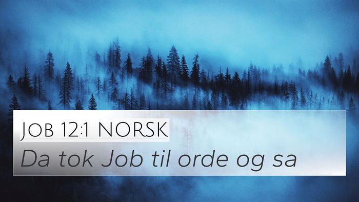 Job 12:1 NORSK 4K Wallpaper - Da tok Job til orde og - 4K Wallpaper Bible Verse