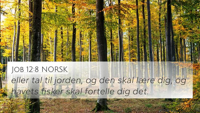 Job 12:8 NORSK Bible Verse Image