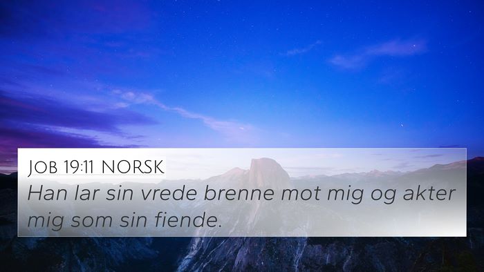 Job 19:11 NORSK Bible Verse Image