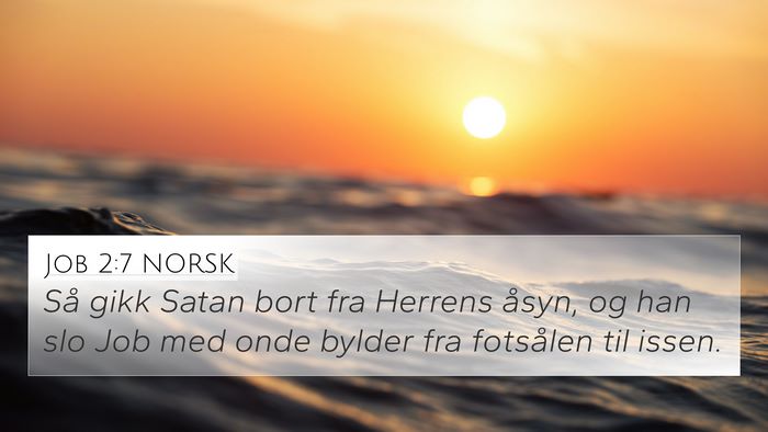 Job 2:7 NORSK Bible Verse Image