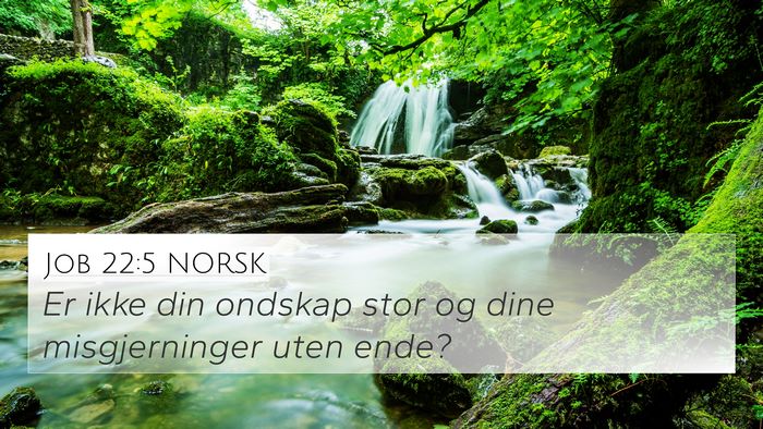 Job 22:5 NORSK Bible Verse Image