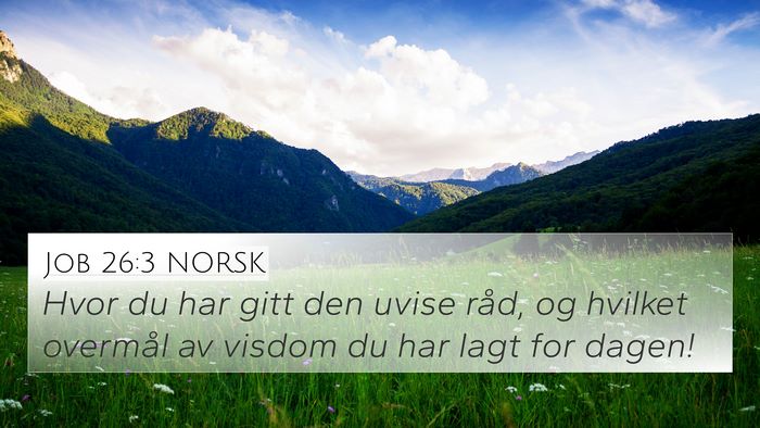 Job 26:3 NORSK Bible Verse Image