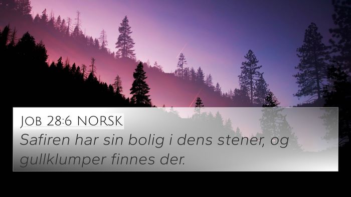 Job 28:6 NORSK Bible Verse Image