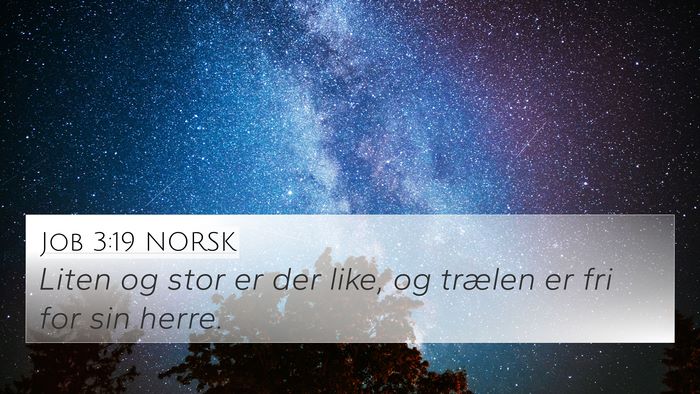 Job 3:19 NORSK Bible Verse Image
