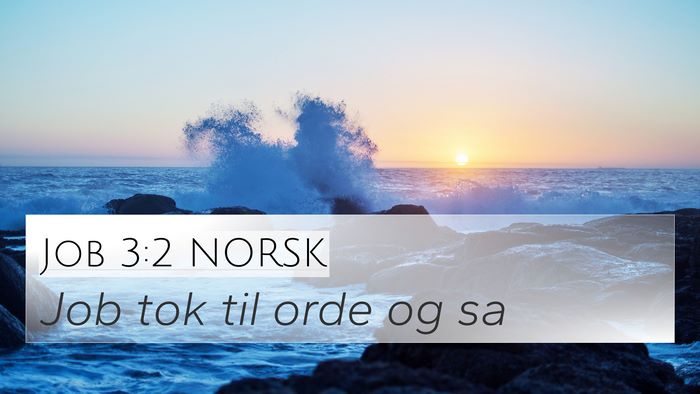 Job 3:2 NORSK 4K Wallpaper - Job tok til orde og - 4K Wallpaper Bible Verse