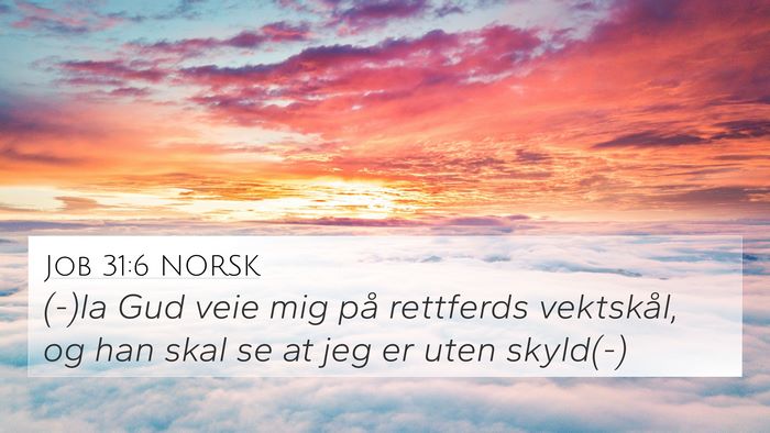 Job 31:6 NORSK Bible Verse Image