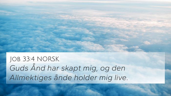 Job 33:4 NORSK Bible Verse Image
