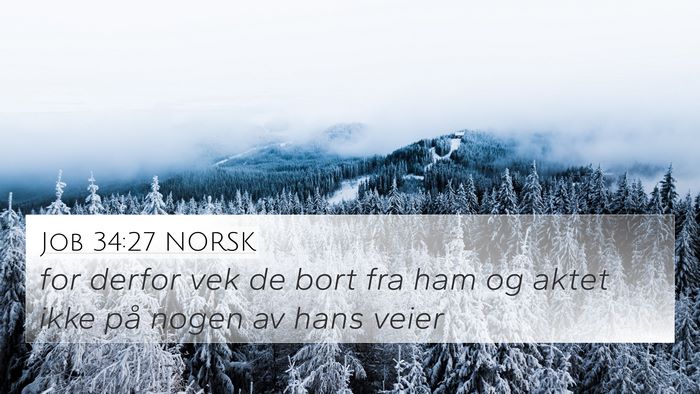 Job 34:27 NORSK Bible Verse Image