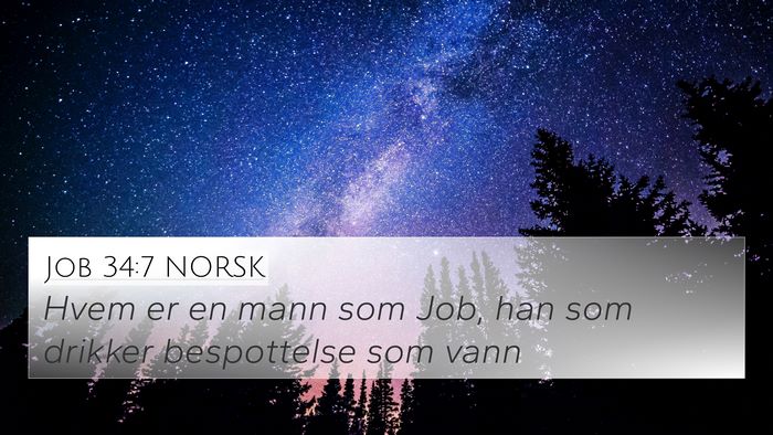 Job 34:7 NORSK Bible Verse Image