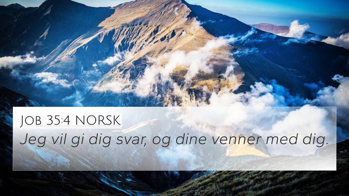 Job 35:4 NORSK Bible Verse Image