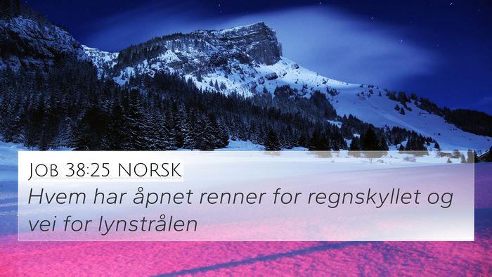 Job 38:25 NORSK Bible Verse Image