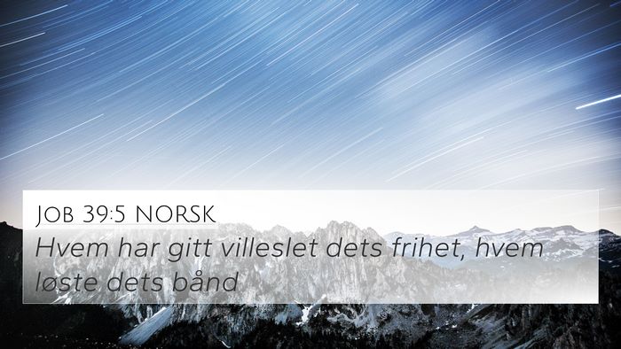 Job 39:5 NORSK Bible Verse Image