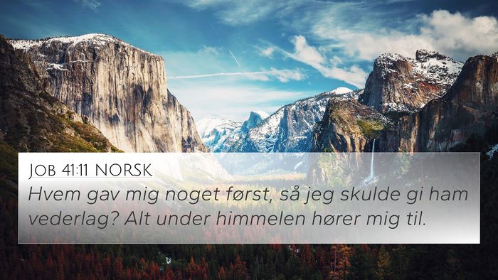 Job 41:11 NORSK Bible Verse Image