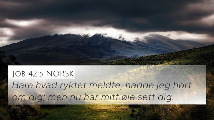 Job 42:5 NORSK Bible Verse Image