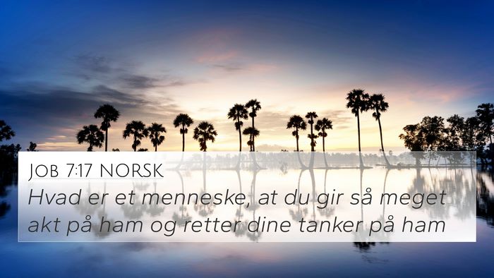 Job 7:17 NORSK Bible Verse Image