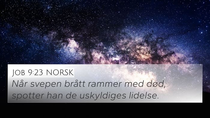 Job 9:23 NORSK Bible Verse Image