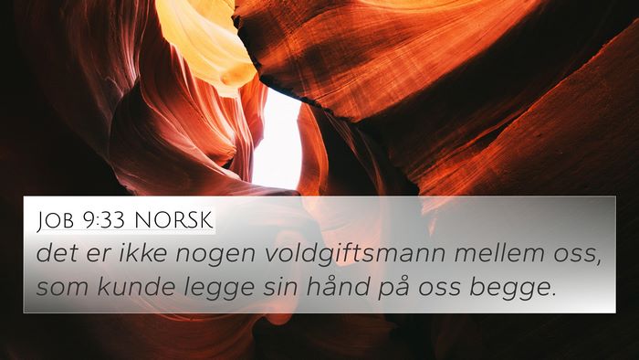 Job 9:33 NORSK Bible Verse Image