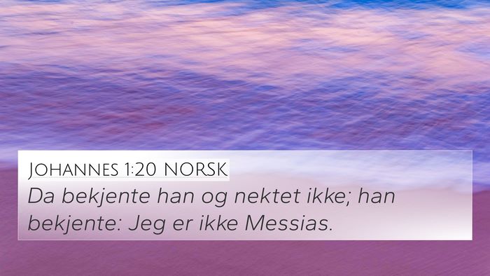Johannes 1:20 NORSK Bible Verse Image