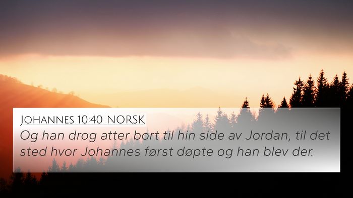Johannes 10:40 NORSK Bible Verse Image