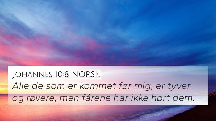 Johannes 10:8 NORSK Bible Verse Image
