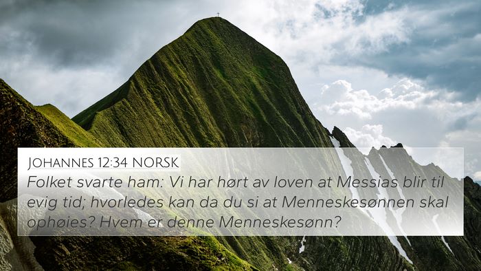 Johannes 12:34 NORSK Bible Verse Image