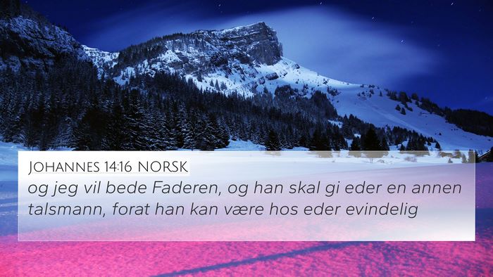 Johannes 14:16 NORSK Bible Verse Image