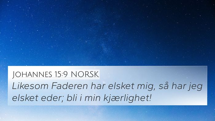 Johannes 15:9 NORSK Bible Verse Image