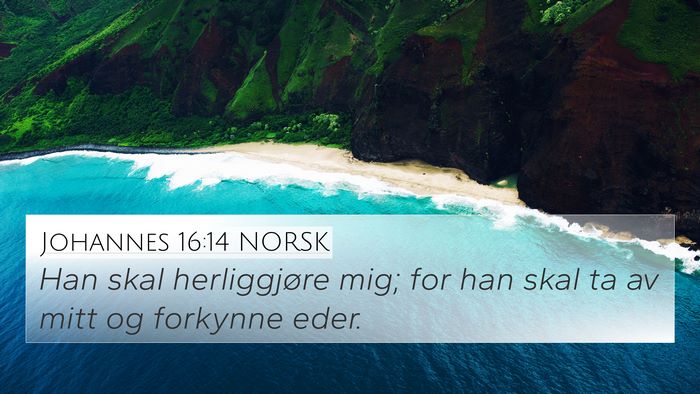 Johannes 16:14 NORSK Bible Verse Image