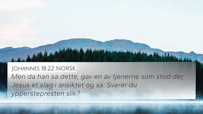 Johannes 18:22 NORSK Bible Verse Image