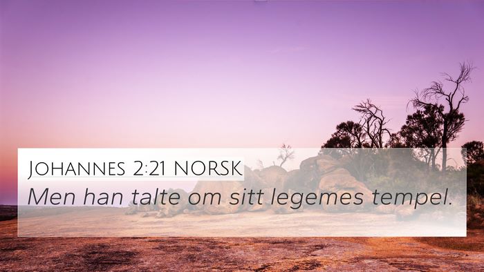 Johannes 2:21 NORSK 4K Wallpaper - Men han talte om sitt legemes - 4K Wallpaper Bible Verse