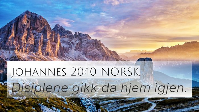 Johannes 20:10 NORSK 4K Wallpaper - Disiplene gikk da hjem - 4K Wallpaper Bible Verse