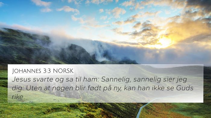 Johannes 3:3 NORSK Bible Verse Image