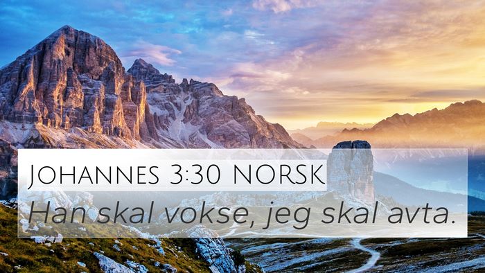 Johannes 3:30 NORSK 4K Wallpaper - Han skal vokse, jeg skal - 4K Wallpaper Bible Verse