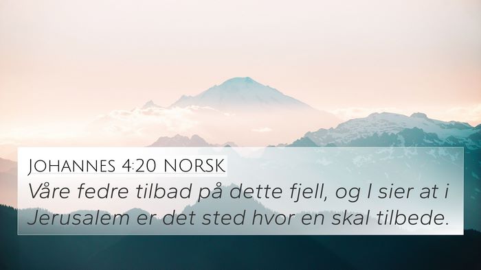 Johannes 4:20 NORSK Bible Verse Image