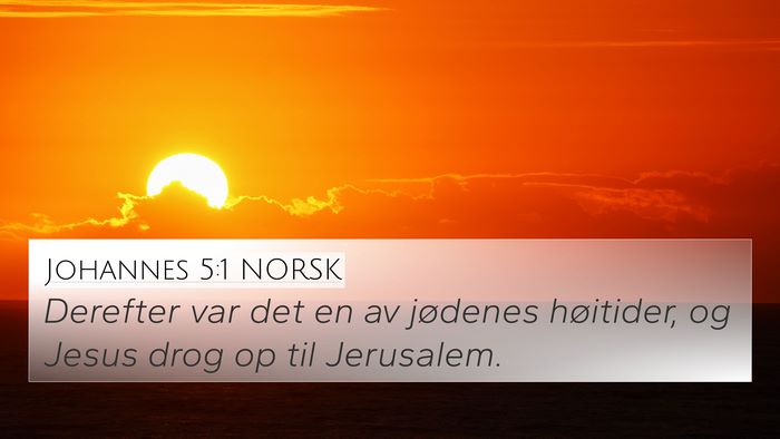 Johannes 5:1 NORSK 4K Wallpaper - Derefter var det en av jødenes høitider, og - 4K Wallpaper Bible Verse
