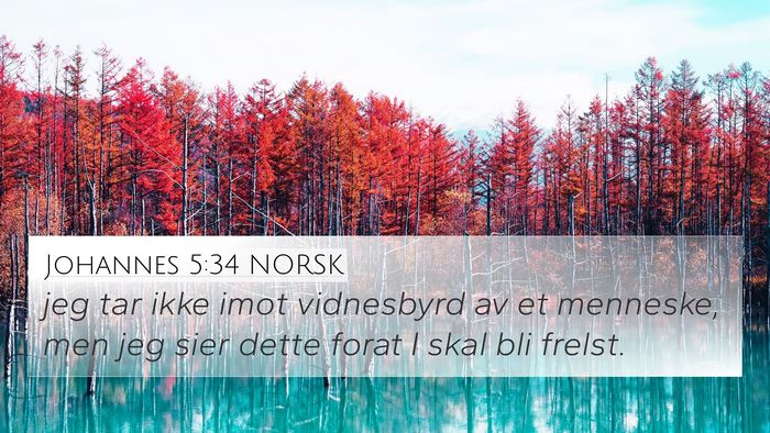 Johannes 5:34 NORSK Bible Verse Image