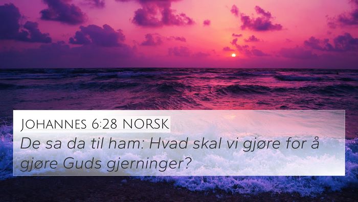 Johannes 6:28 NORSK Bible Verse Image