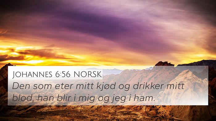 Johannes 6:56 NORSK Bible Verse Image