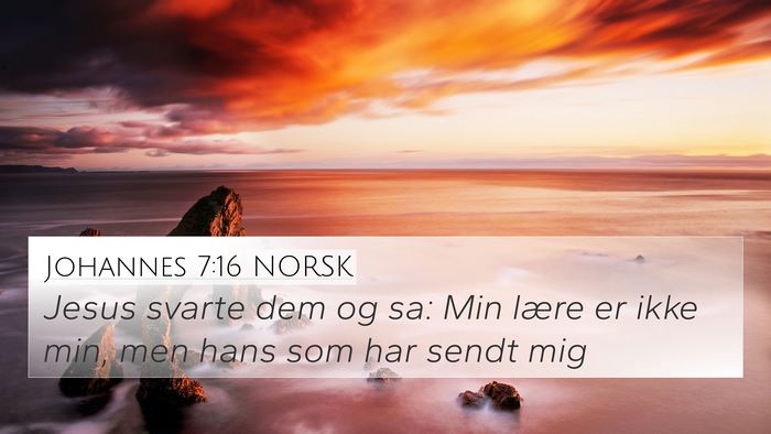 Johannes 7:16 NORSK Bible Verse Image