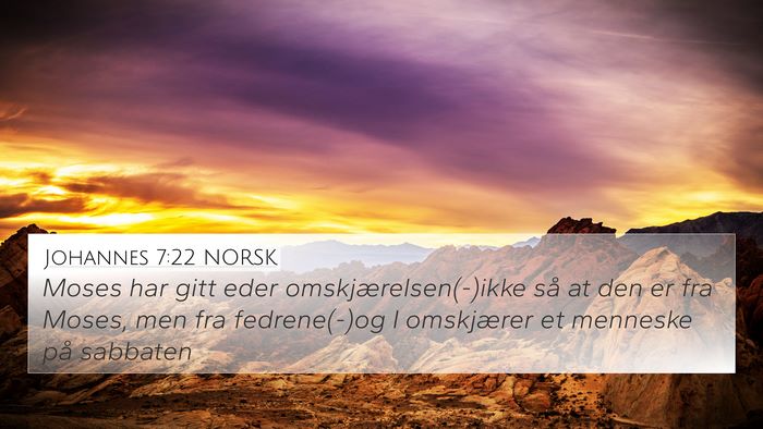 Johannes 7:22 NORSK Bible Verse Image