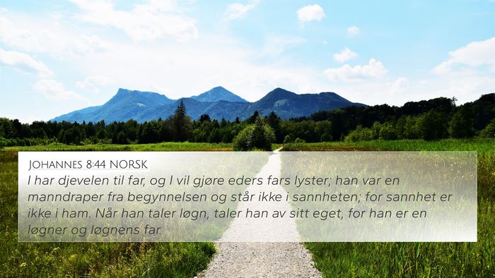 Johannes 8:44 NORSK Bible Verse Image