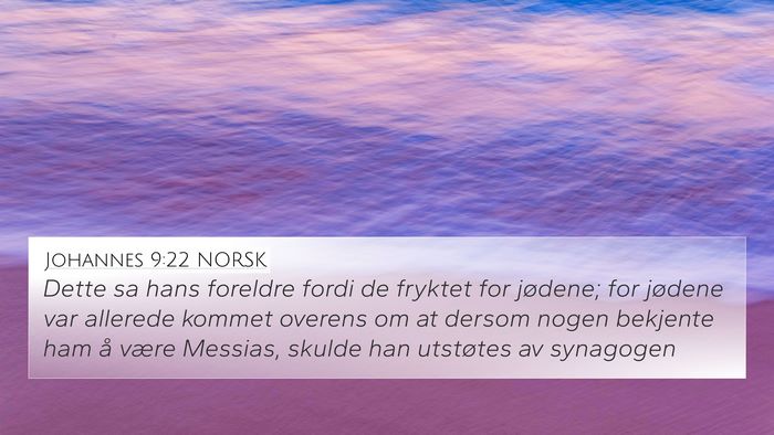 Johannes 9:22 NORSK Bible Verse Image